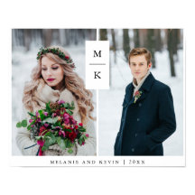 Monograma moderno | Dos cuadros fotográficos