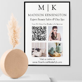 Póster Monograma o Agregar logotipo comercial Foto de cód