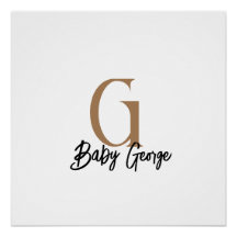 monograma personalizado de bebé unisex nombre pers