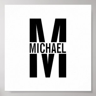 Póster Monograma y Poster de nombres personalizados