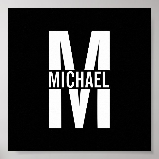 Póster Monograma y Poster de nombres personalizados (Frente)