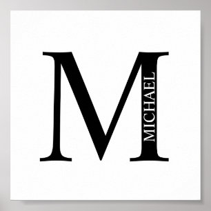 Póster Monograma y Poster de nombres personalizados