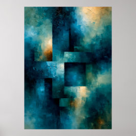 Póster Monolito Azure Shibui Texturizado de Inspiración J