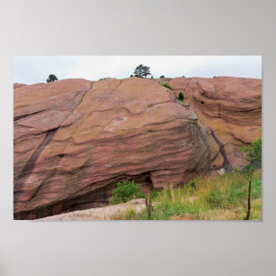 Póster Monolito de arenisca roja en las rocas rojas