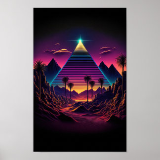 Póster Monolito Luminoso: una pirámide de ondas retroacti
