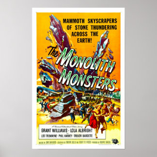 Póster Monolito monolítico Poster de cine vintage