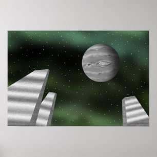 Póster Monolitos y planetas gigantes.