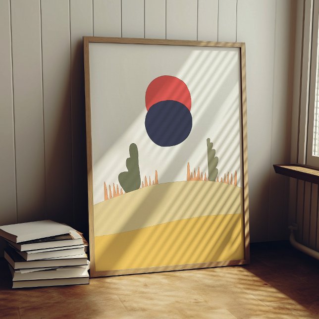 Póster Mononrise desértica abstracta (Subido por el creador)