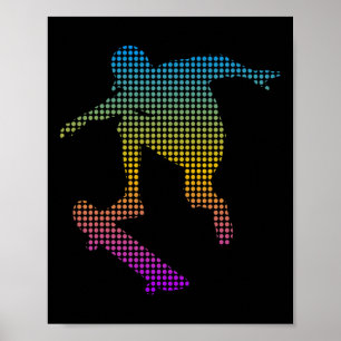 Póster Monopatín de calle monopatín longboard skatebo