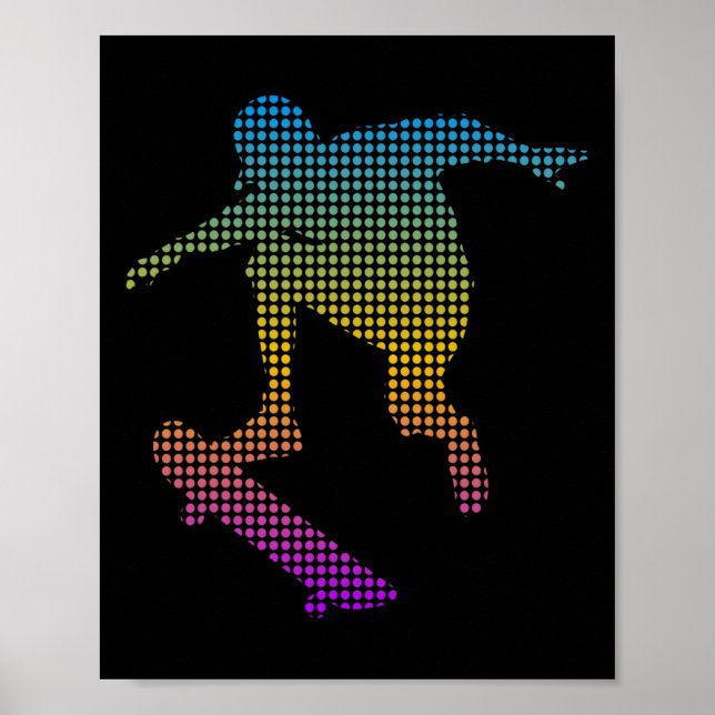 Póster Monopatín de calle monopatín longboard skatebo (Frente)