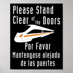 Póster Monorail Divertido Por Favor Manténgase Alejado De