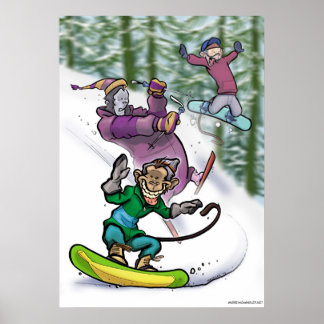 Póster Monos de nieve