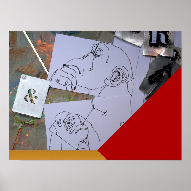 Póster Monos pensando en las resoluciones de Año Nuevo P (Frente)