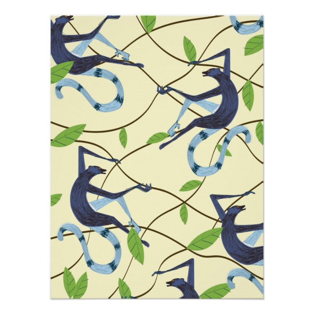 Póster Monos vintage (Anverso)