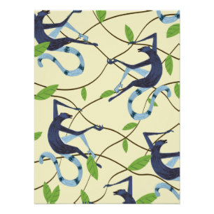 Póster Monos vintage