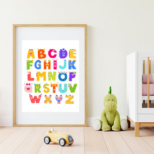 Póster Monster Alphabet ABC