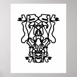 Póster monster art line