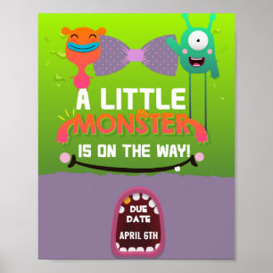 Póster Monster Baby Shower - Han creado un monstruo