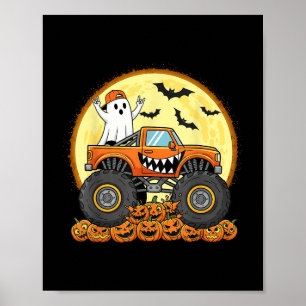 Póster Monster Camión Cute Boo Calabaza Funny Halloween K