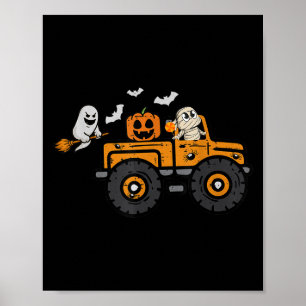 Póster Monster Camión Fantasma Calabaza Halloween Costume