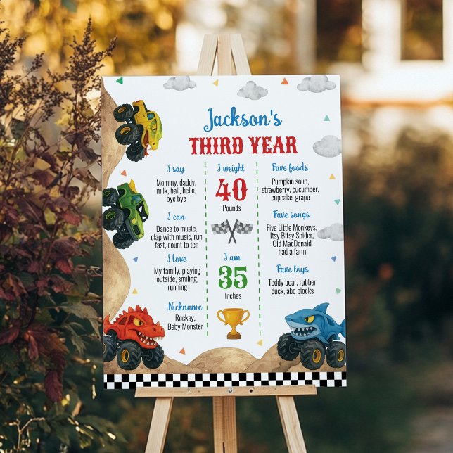 Póster Monster Camión Niños Fiesta de cumpleaños Poster h (Subido por el creador)