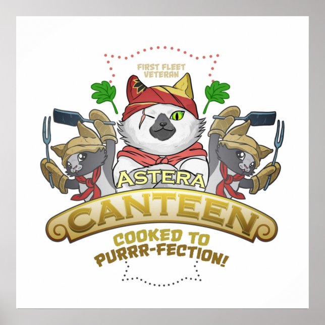 Póster Monster Hunter Palico Cat Meowscular Chef (Frente)