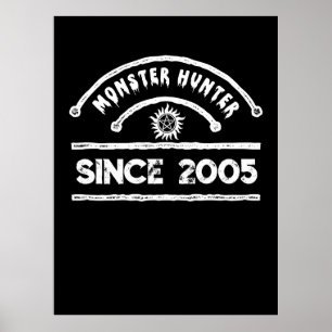 Póster Monster Hunter Sigil Tipografía en peligro