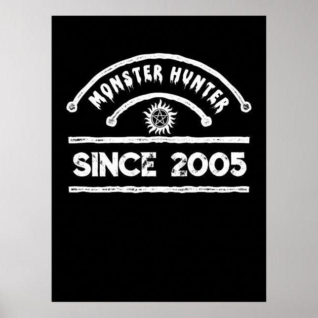 Póster Monster Hunter Sigil Tipografía en peligro (Frente)