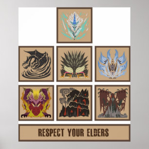 Póster Monster Hunter World Elder Dragons