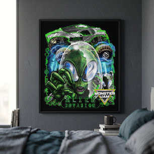 Póster Monster Jam Invasión Alien
