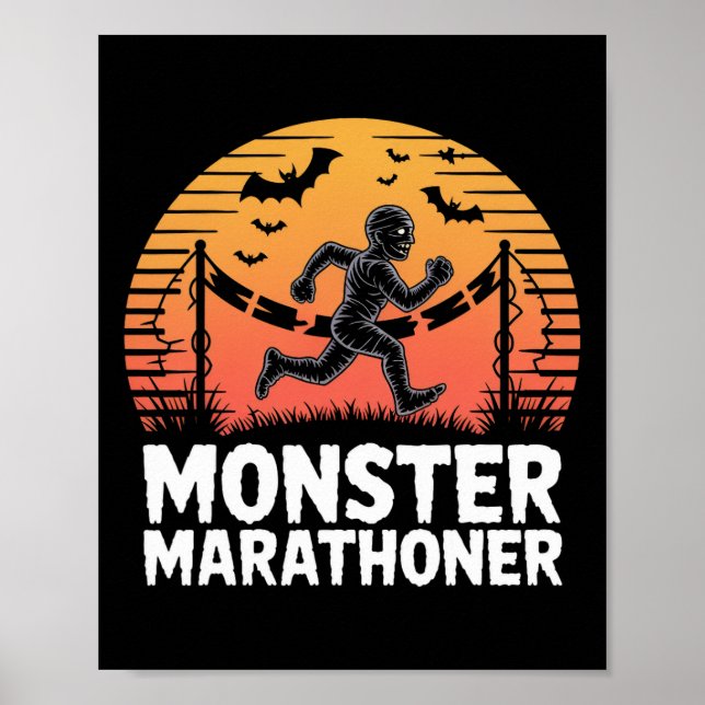 Póster Monster Marathoner Halloween Mummy Runner (Frente)