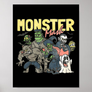 Póster Monster Mash Happy Halloween Spookone Season Trick