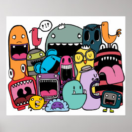 Póster Monster Mash Hip Hop Rag Tag Wall Art Poster