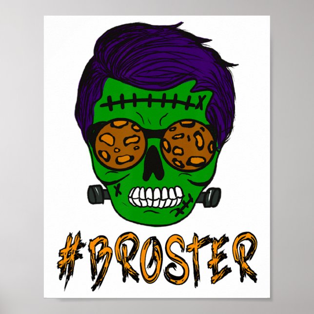 Póster Monster Skull Broster Brother Halloween Mateo F (Frente)
