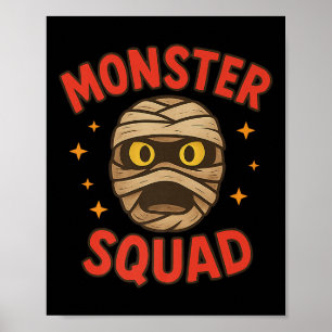 Póster Monster Squad Mummy Face Fácil Cos De Halloween