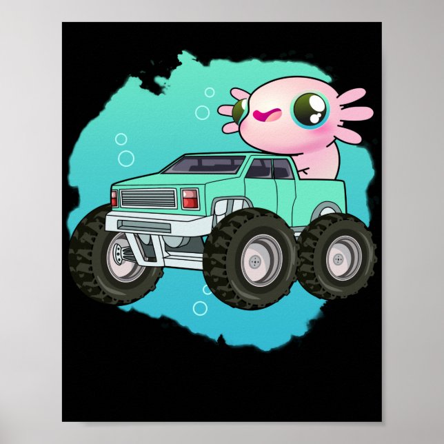 Póster Monster Truck Axolotl (Frente)