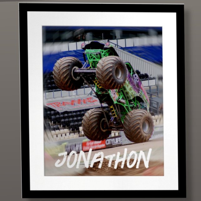 Póster Monster Truck Poster (Delete Name if not needed.  To view pricing for frame, choose your options please.)