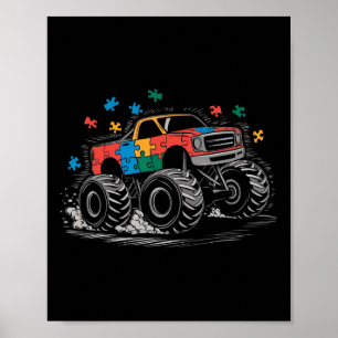 Póster Monster Truck rompe el acertijo del autismo