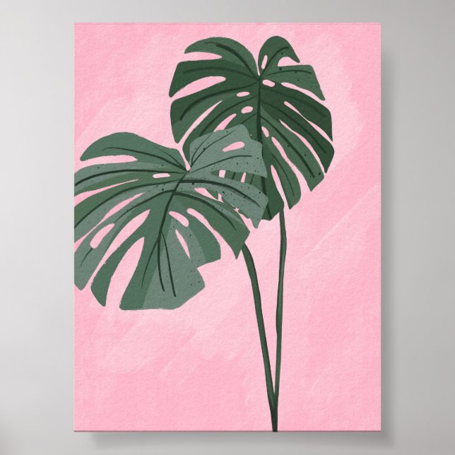 Póster Monstera tropical deja Ilustracion (Frente)
