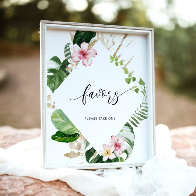 Póster Monstera tropical favores por favor tome uno (Subido por el creador)