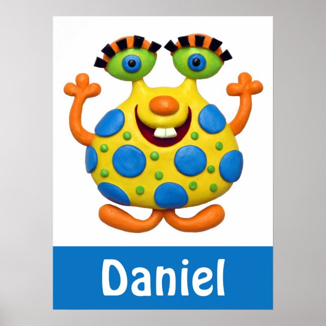 Póster Monstruo amarillo visto (Frente)