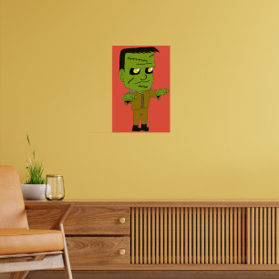 Póster monstruo chibi
