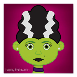 Póster Monstruo chica verde