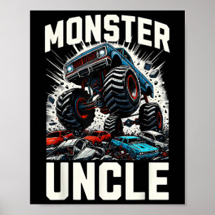 Póster Monstruo de Camión Tío Vintage Monster Trucos Aman