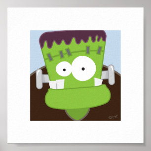 Póster Monstruo de Cute Frankenstein   6 x 6 Imprimir