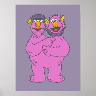 Póster Monstruo de dos cabezas de Sesame Street