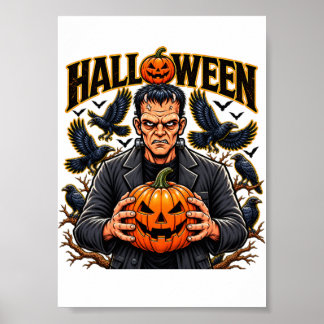 Póster Monstruo de Frankenstein de Halloween