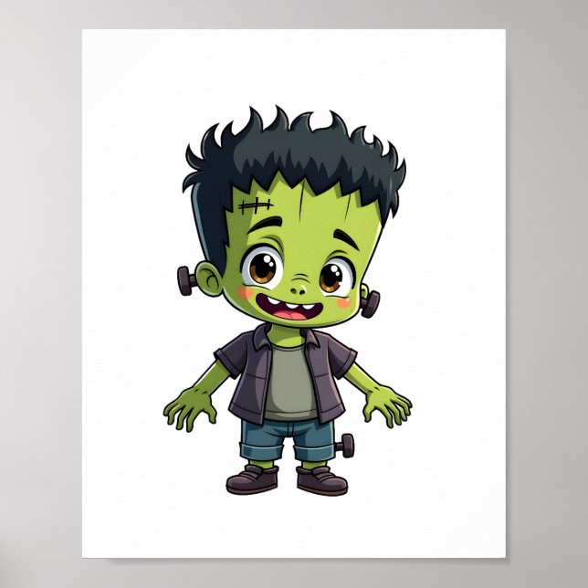 Póster Monstruo de Frankenstein - Personalizado de Hallow (Frente)