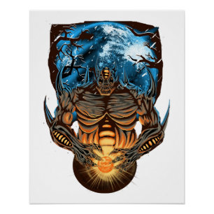 Póster Monstruo de Halloween