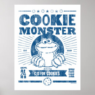 Póster Monstruo de la cookie - C es para cookies